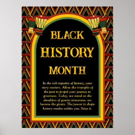 African Patterns Black History Month Celebration Poster