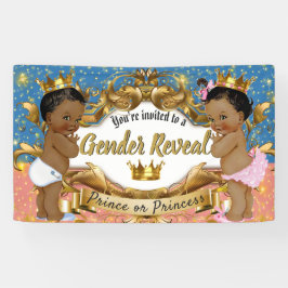African Prince|Princess Pink & Blue| Gender Reveal Banner