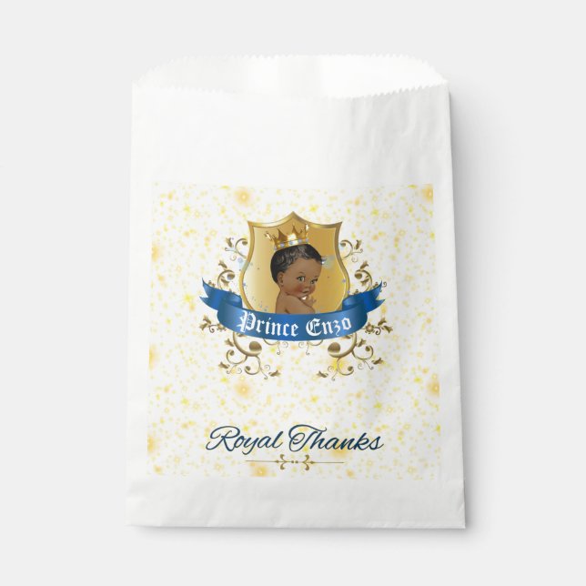 African Prince Royal Blue and Gold Elegante Geschenktütchen (Vorderseite)