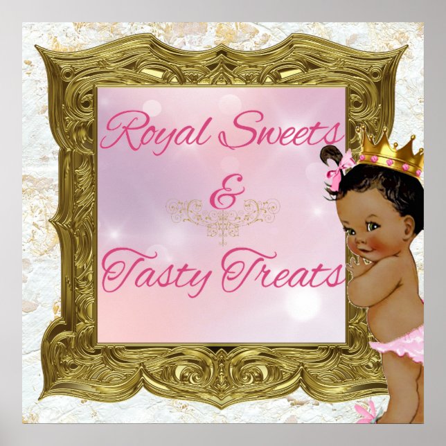 African Princess Royal Sweets Pink Sign Poster (Vorne)