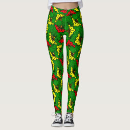 African Print Bold Ankara Floral Gemustert Leggings