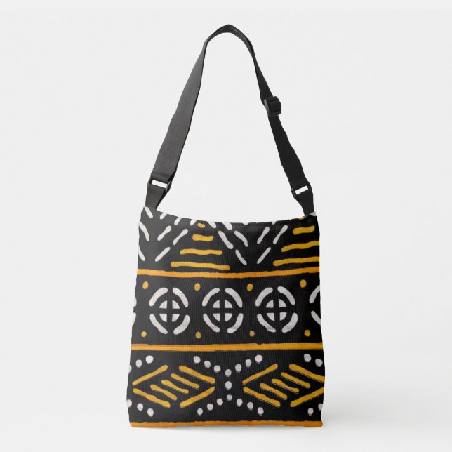 African Print Crossbody Bag Tragetaschen Mit Langen Trägern (Vorderseite)