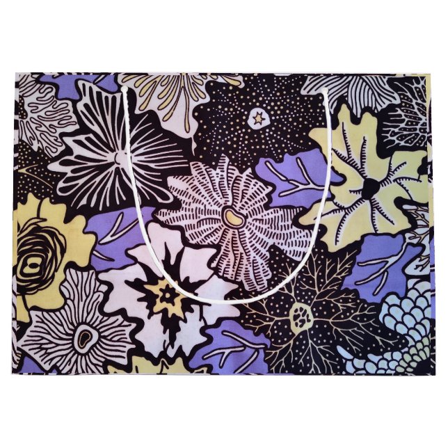 African Print Große Geschenktüte (Vorderseite)