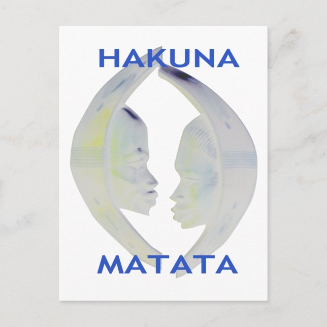 African Print Hakuna Matata Design Ankündigungspostkarte (Vorderseite)