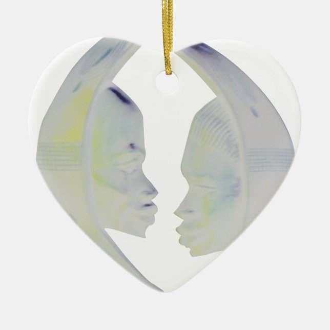 African Print Hakuna Matata Design Keramikornament (Vorne)