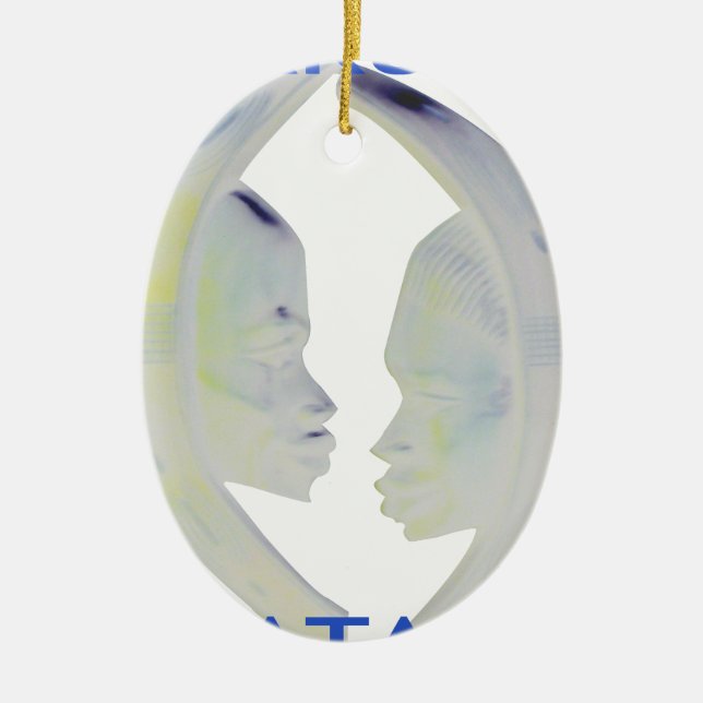 African Print Hakuna Matata Design Keramikornament (Vorne)