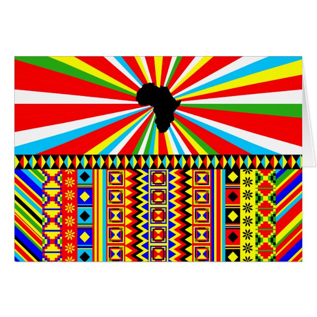 African Print Kente Cloth Tribal Muster Ankara (Vorderseite (Horizontal))