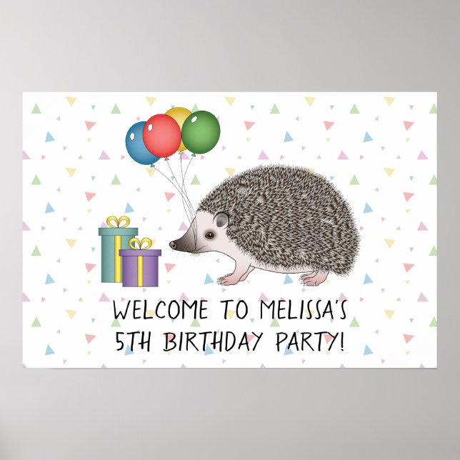 African Pygmy Igel - Geburtstagsparty Willkommen Poster (Vorne)