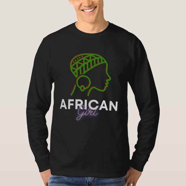 African Queen  Powerful Black Girl Magic Africa T-Shirt (Vorderseite)