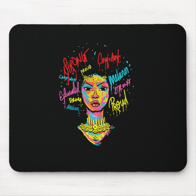 African Queen Strong Woman Black History Month Pro Mousepad (Vorne)