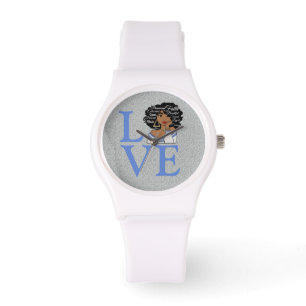African Queen Stylish Glitzer Sporty Chic Armbanduhr