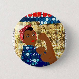 african rosie the riveter button