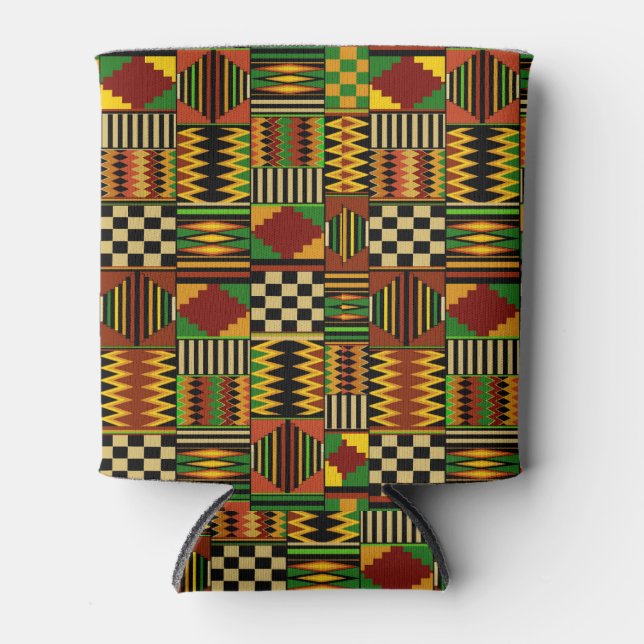 African Royal Kente Cloth Design Dosenkühler (Vorderseite)