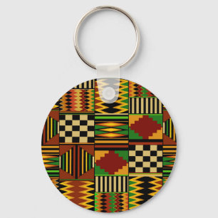 African Royal Kente Cloud Design Schlüsselanhänger