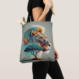 African Safari Lion Head Tasche