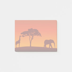 African Safari Silhouette - Post-it® Notes Post-it Klebezettel