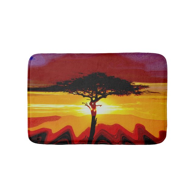 African Safari Sunset Badematte (Vorderseite)