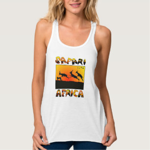 African Safari Sunset Ladys Top