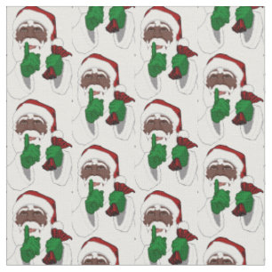 African Santa Fabric Black Santa Weihnachtsstoffe Stoff