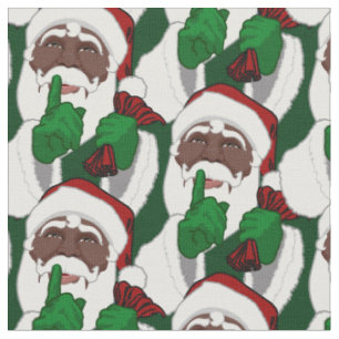 African Santa Fabric Black Santa Weihnachtsstoffe Stoff