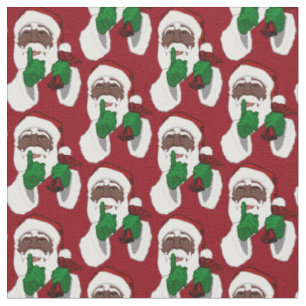African Santa Fabric Black Santa Weihnachtsstoffe Stoff