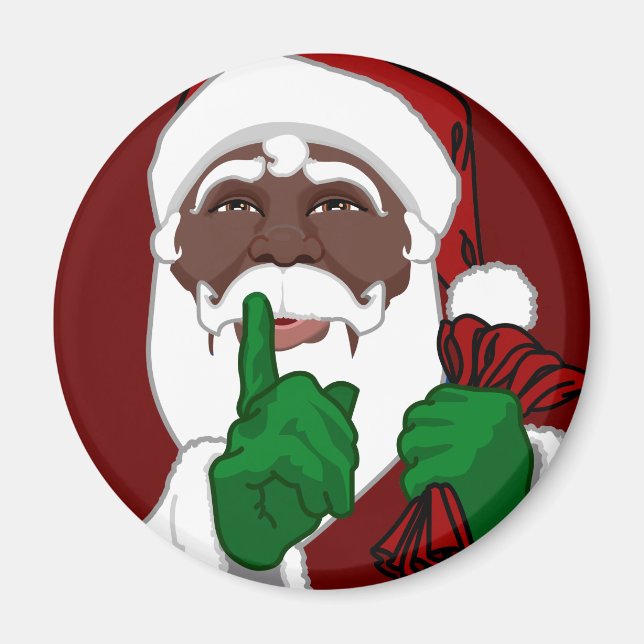 African Santa Magnete Spaß Weihnachtsdekor und Ges Magnet (Vorne)