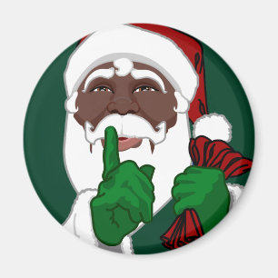 African Santa Magnets Fun Santa Decor & Gifts