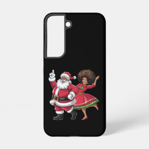 African Santa Mrs Claus Tanzen American Christmas Samsung Galaxy Hülle