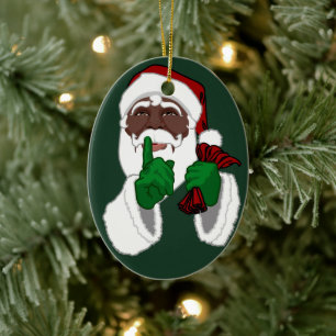 African Santa Ornament Black Santa Weihnachtsdekor