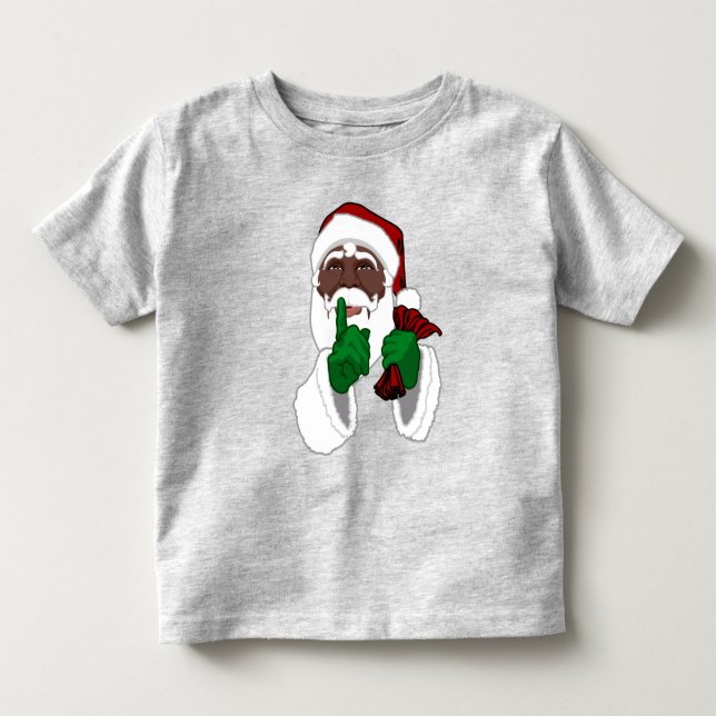African Santa Shirt Kleinkind Black Santa Shirt (Vorderseite)