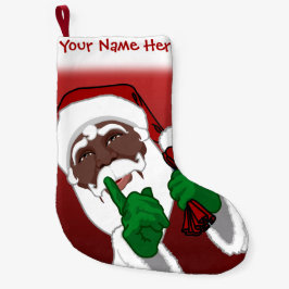 African Santa Strumpf Custom Christmas Strumpfs Kleiner Weihnachtsstrumpf
