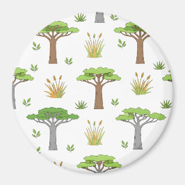 African Savanna Trees and Grasslands Cushion Magnet