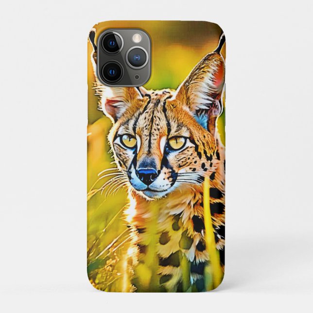 African Savannah Serval Wildcat Look Design Case-Mate iPhone Hülle (Rückseite)