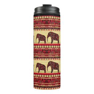 African seamless ethno elephant triabl thermosbecher