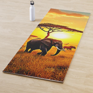 African Sunset Safari Majestät Design Yogamatte