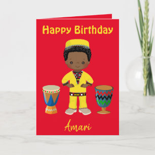 African Theme Birthday Feiertagskarte