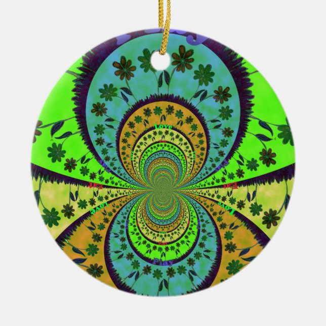 African Traditional Hakuna Matata Colors.png Keramik Ornament (Vorne)
