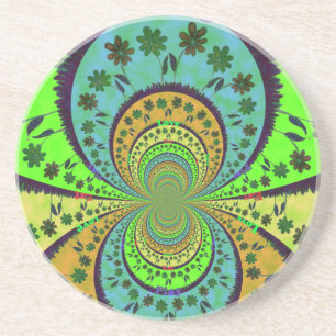 African Traditional Hakuna Matata Farben.png Sandstein Untersetzer