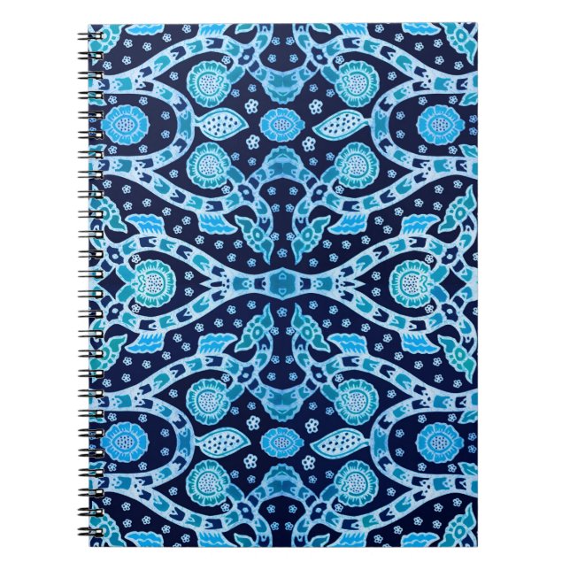 African Tribal Batik Blue Notizblock (Vorderseite)