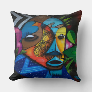 African Tribal Graffiti Kissen