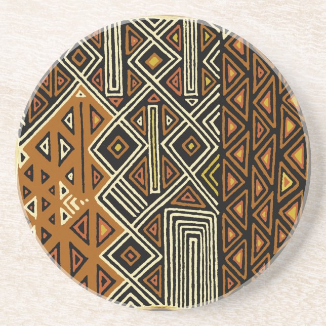African Tribal Kuba Design Getränkeuntersetzer (Vorne)