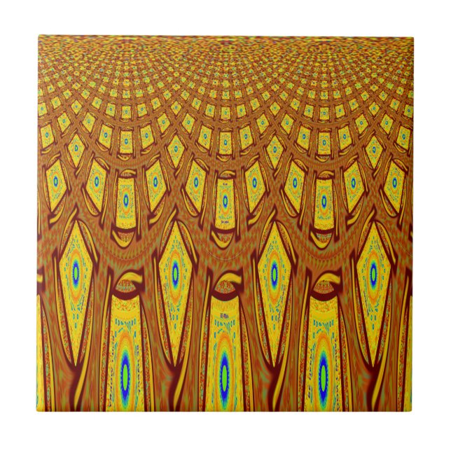 African Tribal Motif Fliese (Vorderseite)