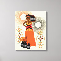 African Tribal Woman Print A fabelhafte Illustrati