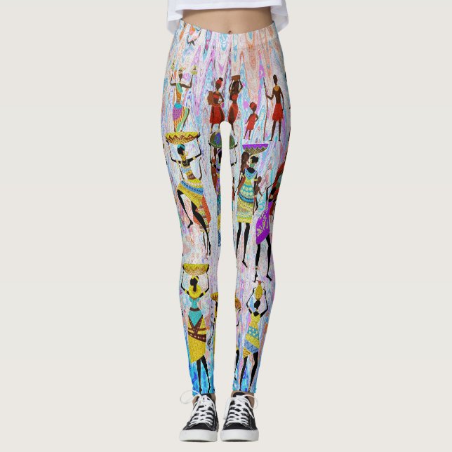 African Village  Leggings (Vorderseite)