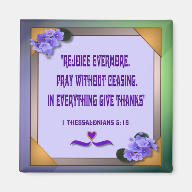 African Violet ~ Magnet (Vorne)