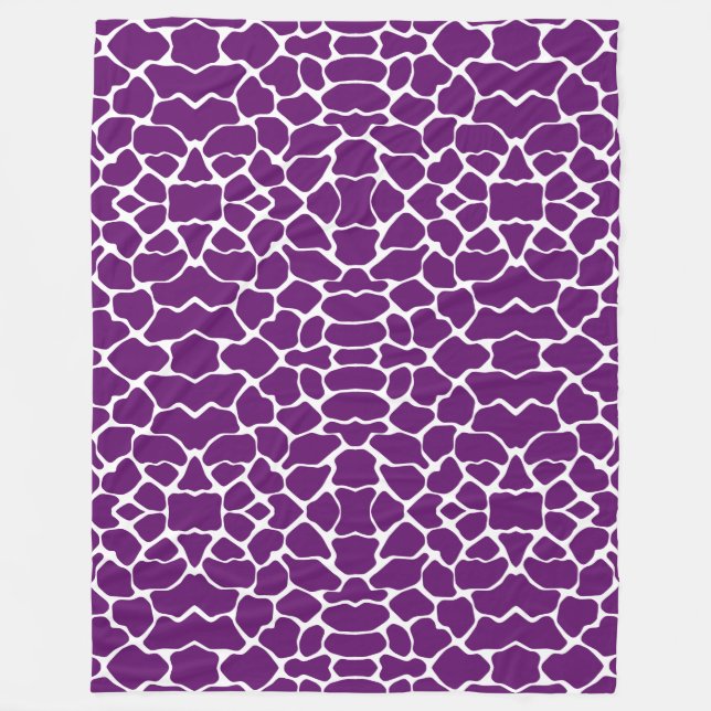African Violet Safari Giraffe Fleecedecke (Vorderseite)