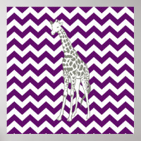African Violet Safari Zickzack mit Pop Art Giraffe
