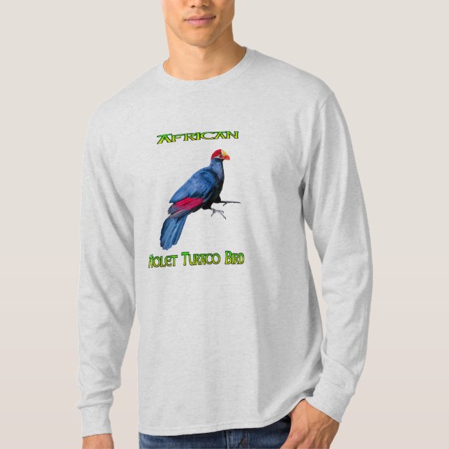 African Violet Turaco Bird Long T - Shirt (Vorderseite)