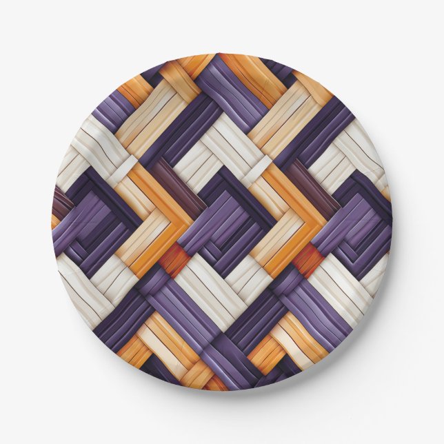 African Weave Basket Bliss Pappteller (Vorderseite)