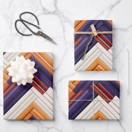 African Weave Basket Lila Bliss Geschenkpapier Set